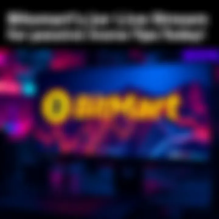 A graphic showing a computer screen with the BitMart logo and a cryptocurrency theme, promoting a live stream event for passive income tips.