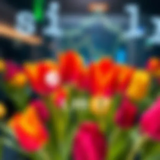 A graphic showing BitMart's announcement of Flying Tulip (FT) trading with colorful tulips and the date of launch.
