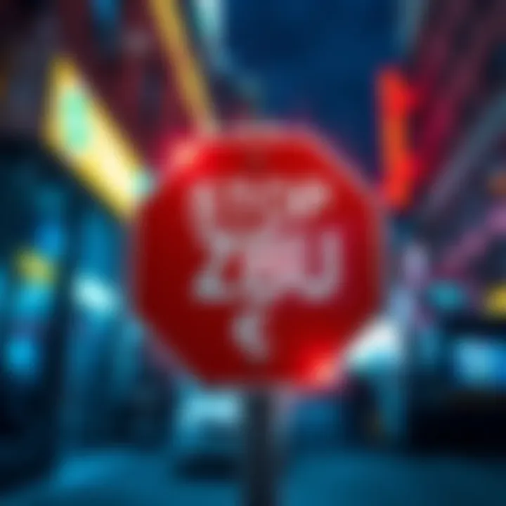 A graphic showing a red stop sign with the BitMart logo and ZBU currency symbol