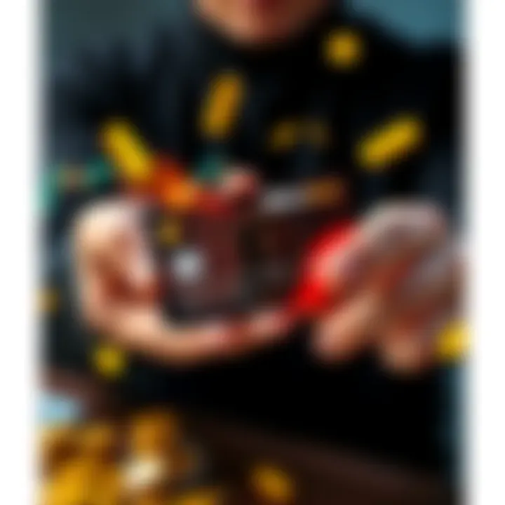 A person holds a #BitMartCard while surrounded by financial symbols like dollar signs and coins, illustrating its significance in 2026.