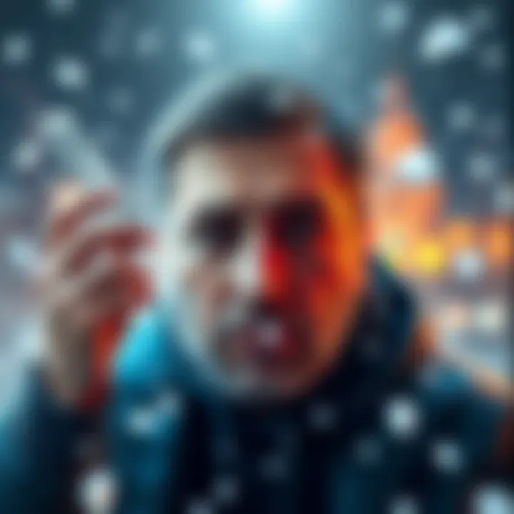 A frustrated Bitstamp user facing a frozen account, symbolizing the struggle for access to their funds.