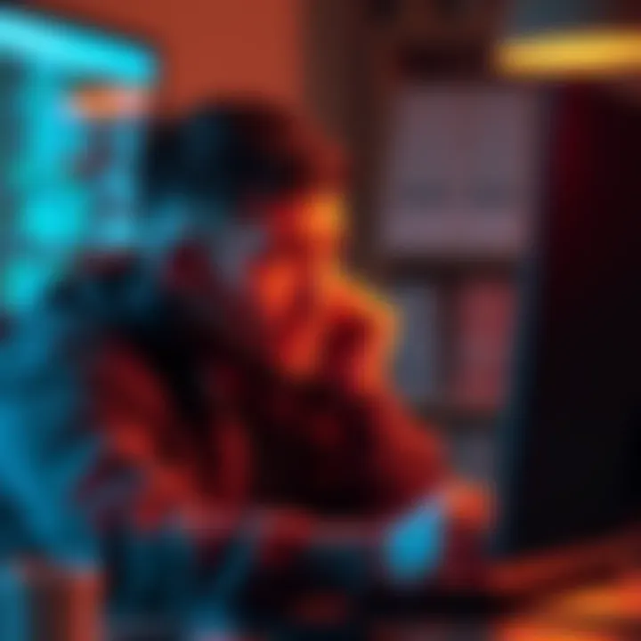 A frustrated user looking at a computer screen with unanswered support tickets