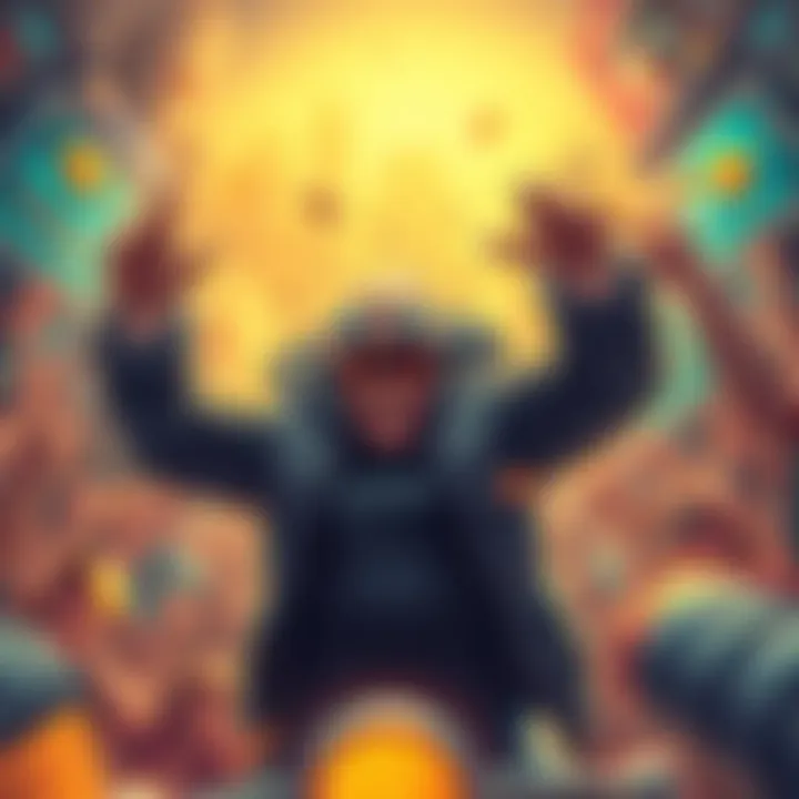 A graphic showing Bitto inviting people to join him in a prediction challenge on BitMart with a $100 bet, featuring excitement and enthusiasm.