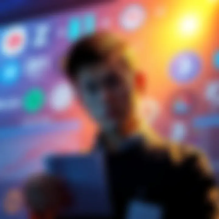 A visual representation of financial challenges after Bittrex bankruptcy, featuring a perplexed investor with documents and multiple exchange logos in the background.