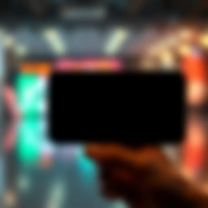 A smartphone displaying a black screen while trying to play an ad in an app