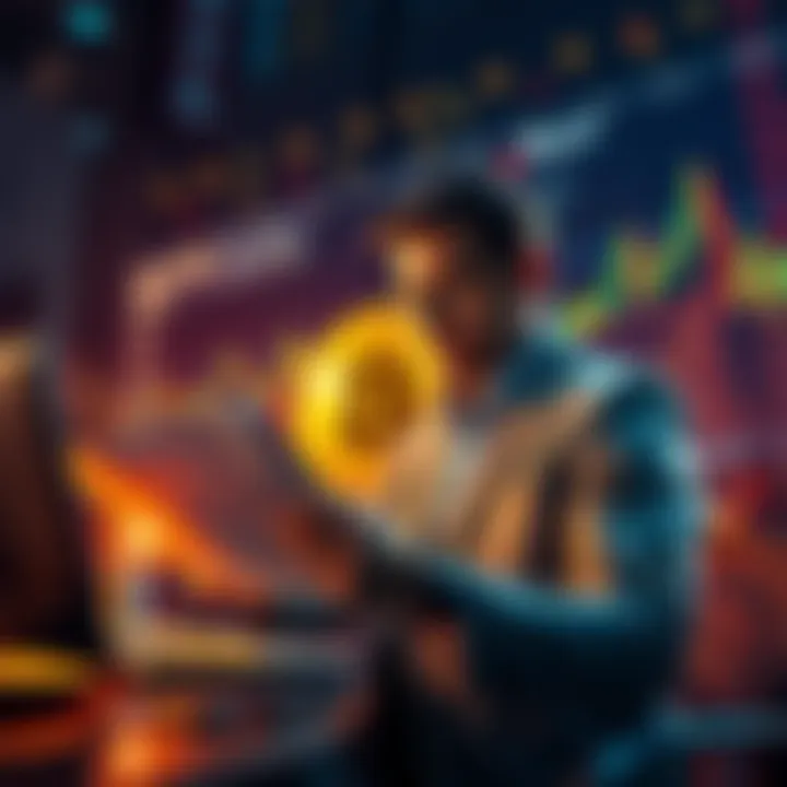 A financial analyst reviewing Bitcoin market trends with a focus on Black Rock's selling decision