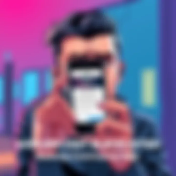 Blacklisted USDT Wallet Illustration of a person looking worried while holding a smartphone showing a blacklisted USDT wallet notification