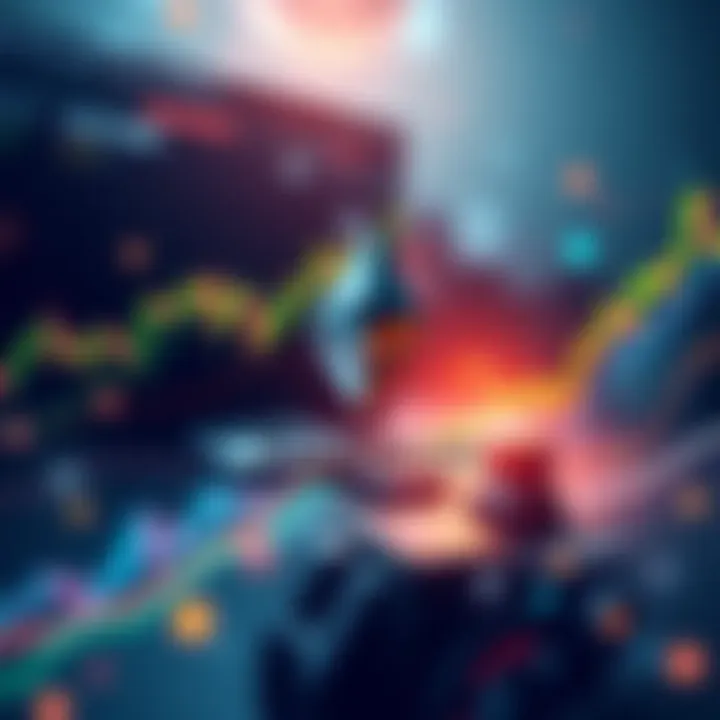 BlackRock Ethereum ETF Illustration of BlackRock's ETHB Ethereum ETF showcasing financial graphs and digital Ethereum symbols, highlighting investment growth without DeFi risks.