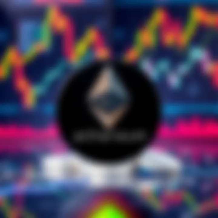 BlackRock logo with Ethereum symbol and financial charts in the background
