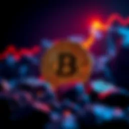 BlackRock logo with rising bitcoin symbol, representing increased investments in cryptocurrency