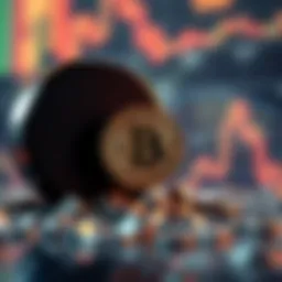 BlackRock logo with a visual representation of Bitcoin falling, indicating a small percentage sale of holdings.