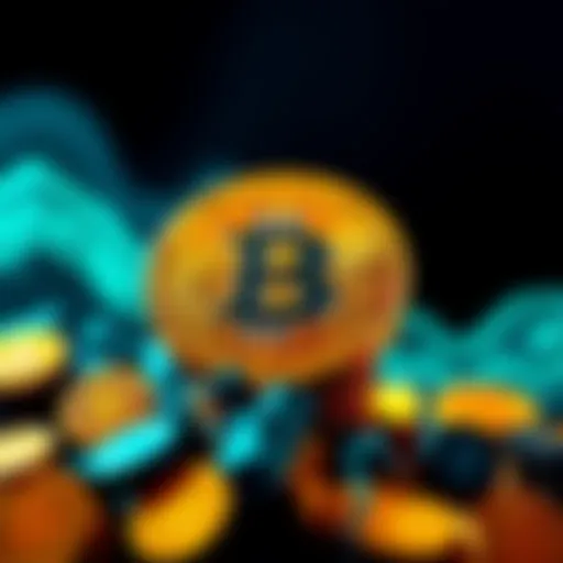 BlackRock logo with Bitcoin symbols indicating the sale of over $200 million in Bitcoin.