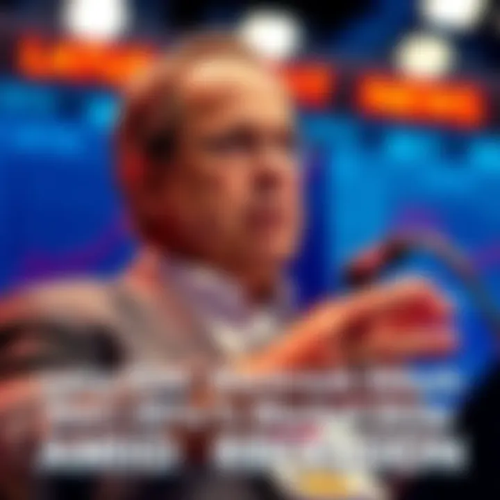 Larry Fink sharing market insights during a press conference