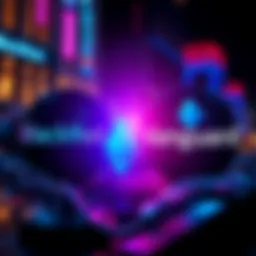 BlackRock and Vanguard logos highlighted with Bitcoin and Ethereum symbols, representing their investment in cryptocurrencies