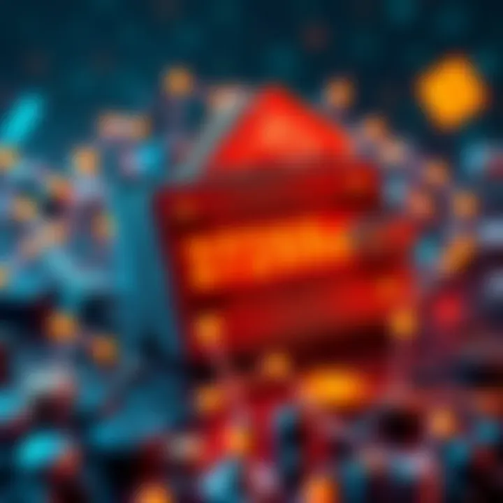 A visual representation of a digital wallet with a 24-word seed phrase displayed, surrounded by blockchain symbols and cryptocurrency icons.