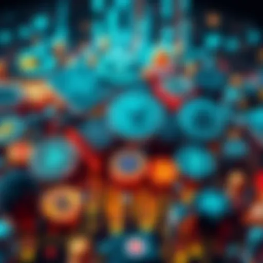 A collage of key blockchain concepts including symbols for decentralization, UTXOs, and cryptography in a tech-themed design.