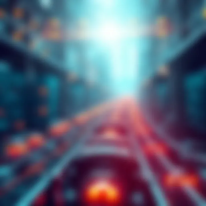 Innovative Blockchain Development Pipeline A visual representation of blockchain technology evolving through CI/CD processes.