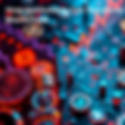 A visual representation of blockchain technology with symbols of finance, such as graphs and digital currency icons, highlighting institutional involvement.