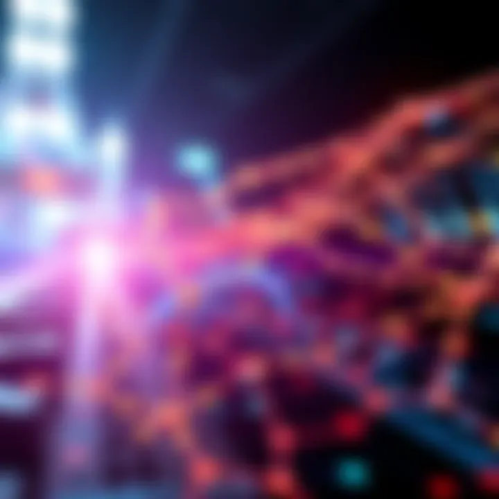 Visual representation of blockchain technology in government operations, showcasing efficiency and transparency