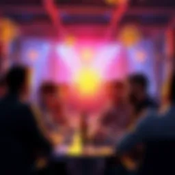 Blockchain Milestone Celebration A group of people discussing the significance of the last non-split block mined in blockchain history.