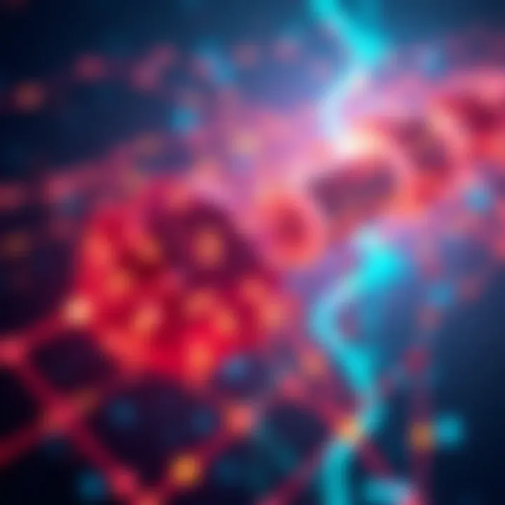 Illustration of a blockchain network showcasing post-quantum signatures and zk-STARK technology for privacy in transactions.