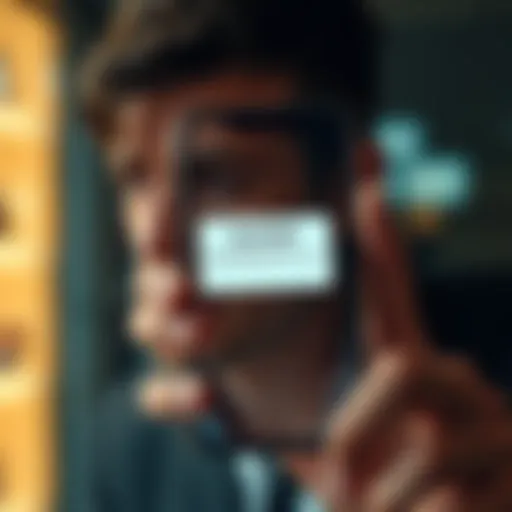 A smartphone screen showing a payment denial message for a transaction over €1000, with confusion on a person's face in the background