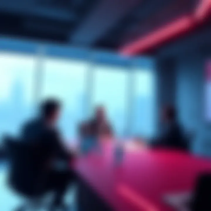 BlockFills executives discussing plans during a meeting about Chapter 11 filing