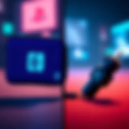 A side-by-side comparison of BlueWallet and Nunchuk, showcasing their logos and features