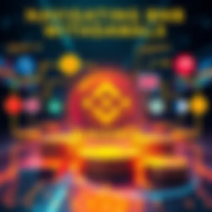 A visual representation of cryptocurrency withdrawal process from Binance, featuring the Binance logo and various UK exchanges