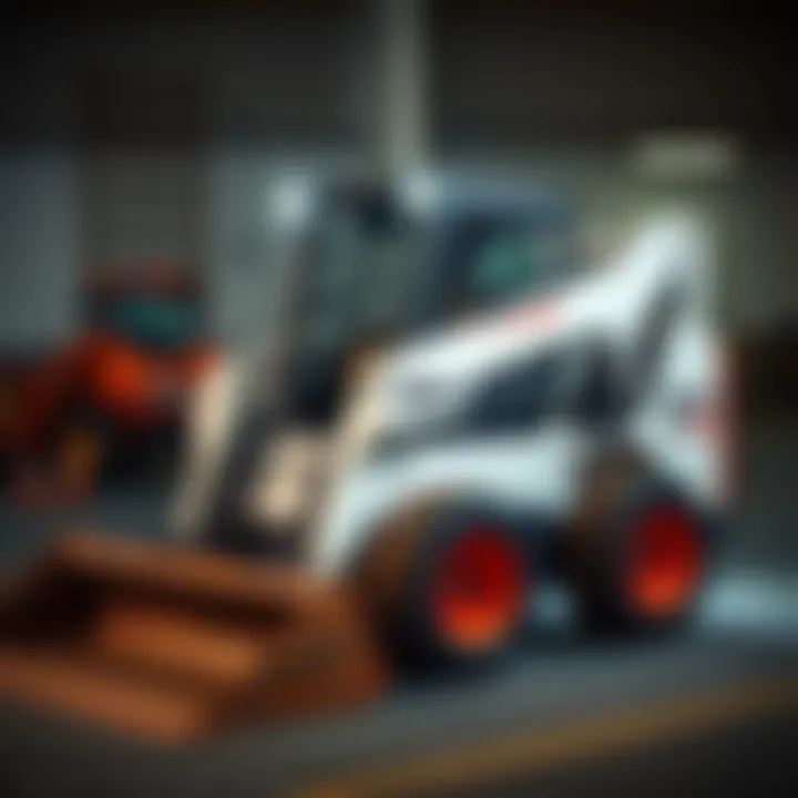 A pristine Bobcat 300 on display, showcasing its robust design and capabilities.