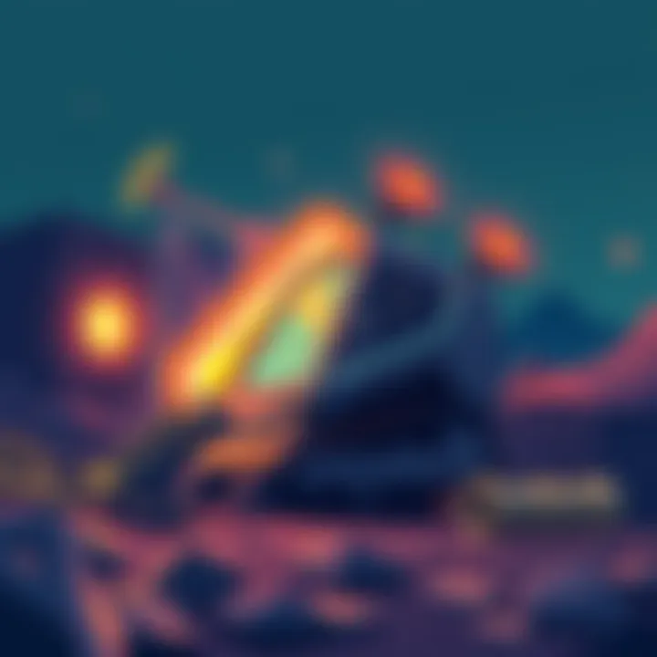 Illustration of a Bobcat Miner device with network signals and troubleshooting tools