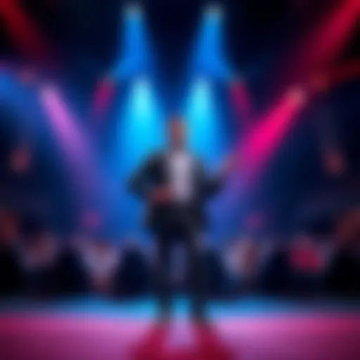 A confident person standing on stage, ready to engage with the audience, symbolizing a strong comeback in 2026.