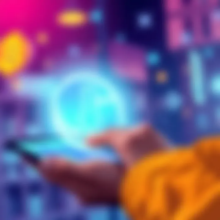Illustration of a person receiving a bonus in USDT cryptocurrency on a digital device