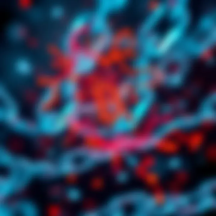 An abstract representation of digital finance disconnect, featuring broken chains and financial symbols