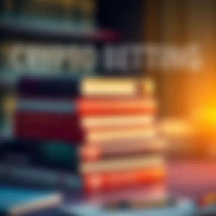 A stack of popular books about crypto betting with a focus on informed decision-making.
