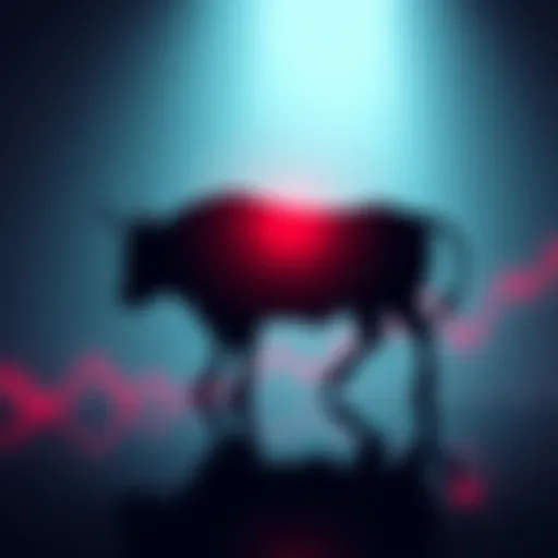 A flat stock market graph with a bull silhouette and muted colors, representing a lack of excitement in the current bullish trend.
