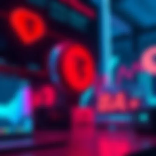 A visual representation of Brave's Basic Attention Token showing digital ads and discounts alongside a user interface.