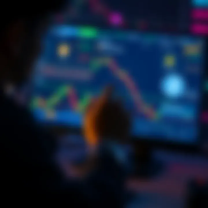 Bridge and Swap Services in Crypto A person analyzing cryptocurrency charts with bridge and swap icons on a screen, highlighting the pros and cons of these services.