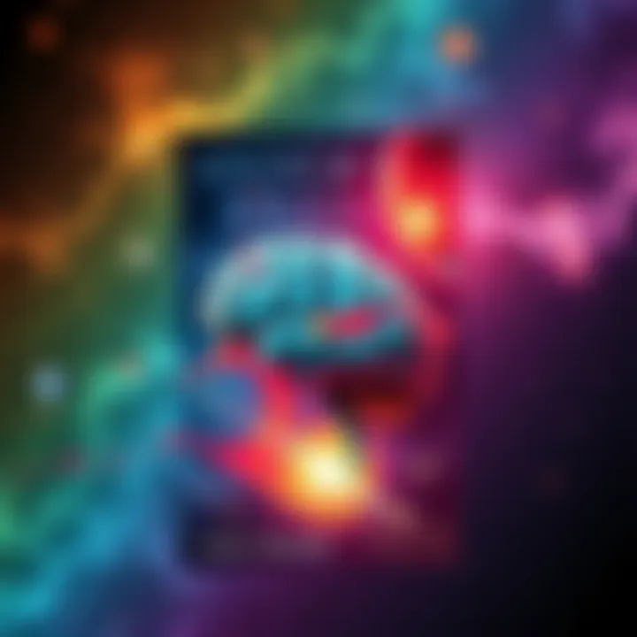 Book cover of Broca's Brain by Carl Sagan featuring a brain illustration and cosmic elements