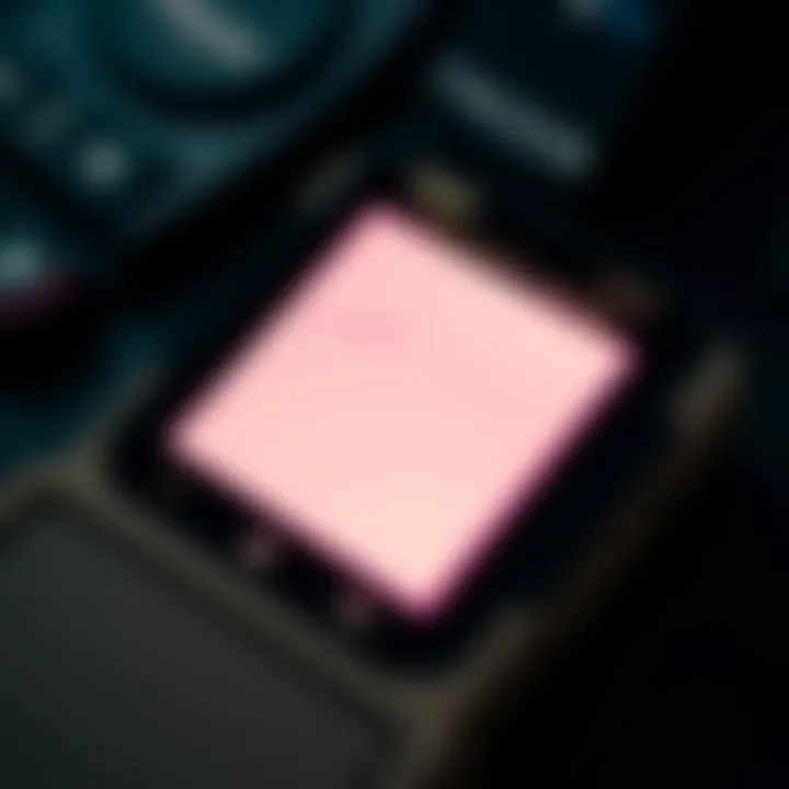 A close-up view of a malfunctioning Trezor hardware wallet with a blank screen, highlighting user frustration and technical challenges.