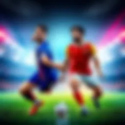 A graphic showing a soccer field with Bruno on one side and Isco on the other, representing the decision to swap players in a team strategy.