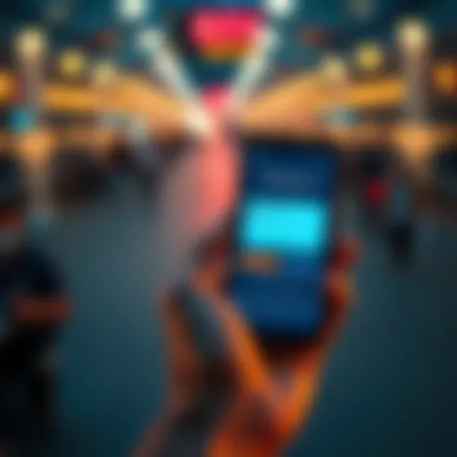 A person holding a smartphone displaying the Bsvtraders.com app interface with a focus on registration and Handcash features.