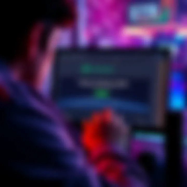 A person looking at a computer screen showing a deposit verification message for BTC on Kraken account