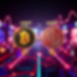 A digital graphic showing the swap between Bitcoin and USDT with arrows indicating the exchange process on a decentralized platform.