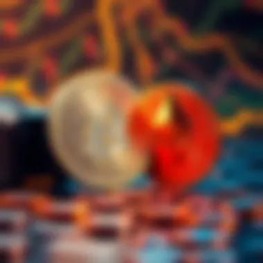 A digital representation of Bitcoin being exchanged for Ethereum, symbolizing a fast and secure swap process.