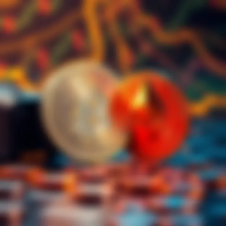 A digital representation of Bitcoin being exchanged for Ethereum, symbolizing a fast and secure swap process.