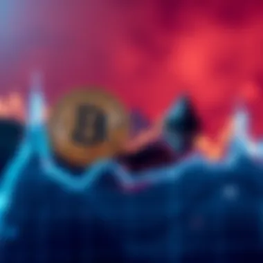 Graph showing Bitcoin and Ethereum hitting resistance levels with downward trends