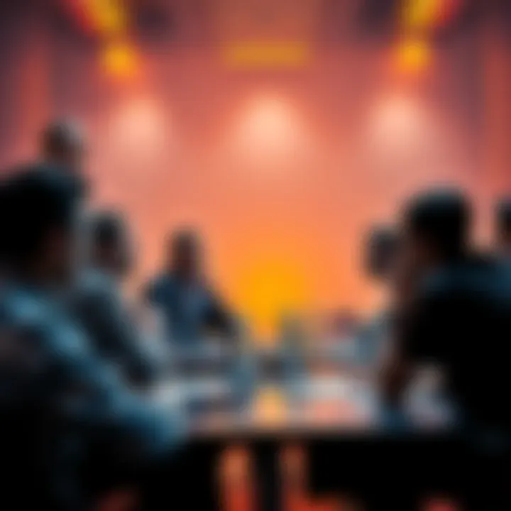 People discussing the future of BTC power law in a meeting, expressing skepticism and analyzing its impact.
