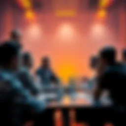BTC Power Law Criticism People discussing the future of BTC power law in a meeting, expressing skepticism and analyzing its impact.