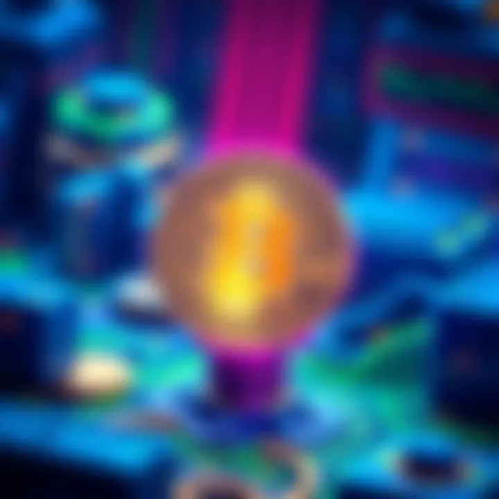 Visual of decentralized finance with Bitcoin integration showing swaps, lending, and borrowing without layers